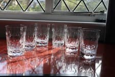 Image of 6 Lovely Crystal Tumblers, Ideal Whisky Glasses 4.1/4" tall Clear and Bright