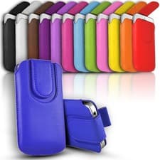 Image of Quality Slim Magnetic Leather Pull Tab Flip Case Cover Pouch for Various Phones
