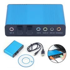 Image of USB 6 Channel 5.1 External SPDIF Optical Digital Sound Card Audio Adapter For PC