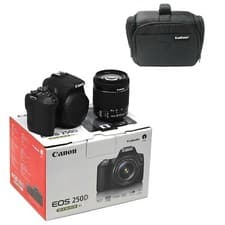 Image of Canon EOS 250D Camera + EF-S 18-55 mm f/3.5-5.6 III Lens + Bag