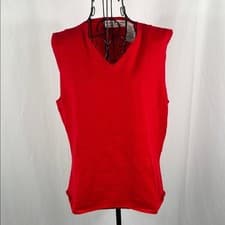 Image of VINTAGE 90's FADED GLORY V-Neck Sleeveless Sweater Women's Large NEW WITH TAGS
