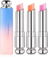 Image of 3Packs Colour Changing Lip Balm, Tinted Lip Balm Jelly Lipstick Nutritious Lip 