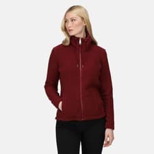 Image of Regatta Womens kizmet Fleece Jacket Full zip Cabernet burgundy red size 16 bn
