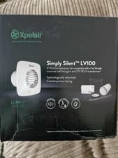 Image of Xpelair DX100S Simply Silent Standard Square Wall Fan with Kit - White