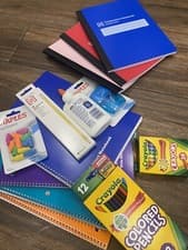 Image of Back To School Bundle Crayons Pencils Pens Notebooks and More