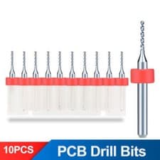 Image of 10PCS 1.1-2.05mm Carbide Drill Bits Set PCB Milling Cutter for Engraving&Cutting