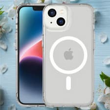 Image of Tech21 EvoClear Magsafe Tough Rear Case Cover for Apple iPhone 14 - Clear
