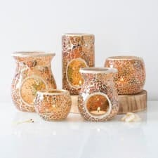 Image of Crackle Glass Candle/Oil Burners