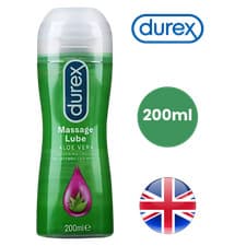 Image of Durex Play Massage 2 in 1 Lube 200mL Massage Gel Soothing Aloe Vera - 1-3 Packs