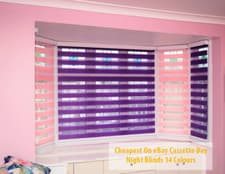 Image of Premium Day and Night Light Filtering Window Roller Blinds Zebra/Vision 14 Color