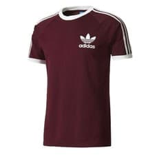Image of Adidas Originals Men’s 3 Stripes Cotton T-shirt ( Burgundy ) Colour