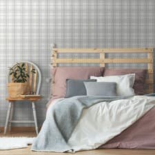 Image of Superfresco Easy Tartan Wallpaper Silver Country (WAS £20.99)