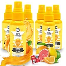 Image of 6 x 60ml Pooper Star Toilet Spray Air Freshener Bowl Citrus Fragrance Perfume