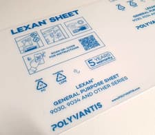 Image of Plastic Sheet Polycarbonate Lexan Clear 0.75mm & 1.0mm Thick A5 A4 A3 A2 and A1