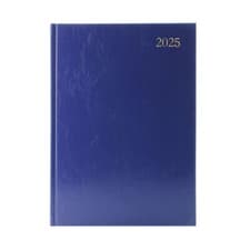 Image of 2025 A4 Week To View Blue Desk Diary - Home Office Restaurant Appointment