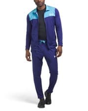 Image of UNDER ARMOUR 2 PC Rival EMEA Tracksuit Pants & F/Z Track JACKET Mens LARGE NEW
