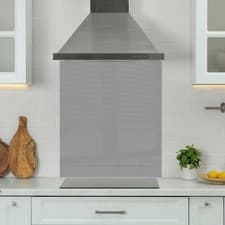 Image of Premium Various Sizes Light Grey 6mm Glass Toughened Kitchen Splashback
