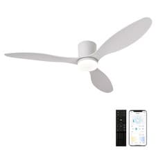Image of Dimmable LED DC Motor 42” Profile Ceiling Fans with Lights Remote/App Control U