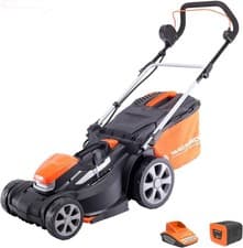 Image of Yard Force 40V 37cm Cordless Lawnmower with lithium ion battery & quick charger