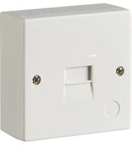 Image of Knightsbridge 7200 2/3A SURFACE Mount Telephone Extension Socket White. IDC