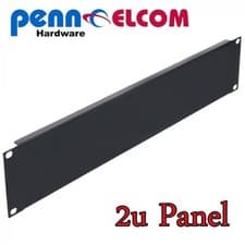 Image of 2U 19” Blank Rack Panel With Black Finish