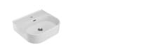 Image of Wickes Siena 1 Tap Hole White Wall Hung Basin - 500mm