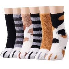 Image of 6Pairs Women Ladies Soft Fluffy Bed Socks Winter Warm Lounge Slipper Fleece Sock