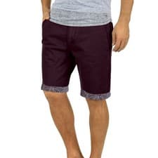 Image of THREADBARE Mens Chino Shorts Cotton Knee Length Summer Bermuda Casual Shorts NEW