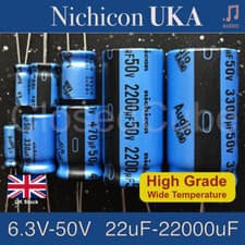 Image of Nichicon UKA [6.3V-50V] High Grade Wide Temperature 105C Audio Capacitors