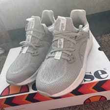 Image of Ellesse Ladies Trainers Siera Runner White Grey Ladies Shoes Size 6.5UK