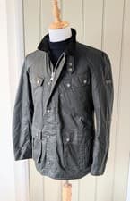 Image of Barbour International New With Tags Duke Wax Jacket Olive Medium