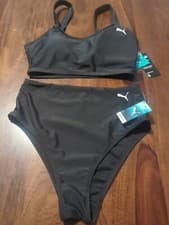 Image of PUMA Women's Swimwear Bikini top Small, Black Combo UK Small