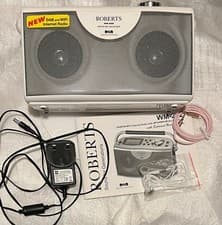 Image of Roberts Stream WM-202 Grey/White DAB/FM/Wi-Fi/Internet Radio. V G C & P W Order