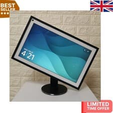 Image of Elegant Black Echo Show 15 Stand with 360° Rotation & Secure Silicone Base