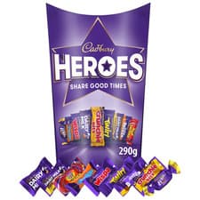 Image of Cadbury Heroes Chocolate Box 290g ( 2 Pack) -Mini-Size Milk Chocolate Bars