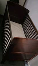 Image of Obaby Grace Dark Pine Cot With Mattress