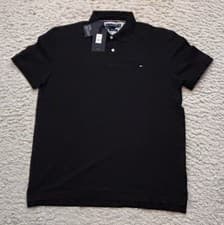 Image of Tommy Hilfiger, The 1985 Polo Shirt, Regular Fit, Size XL, Black, NWT