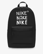 Image of Unisex Nike Heritage Core Backpack Rucksack DQ5753 010 Black/White Size 25L