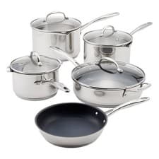 Image of STELLAR 7000 PROFILE 5 PIECE PAN SET WITH 24CM SAUTE PAN & 20CM FRYING PAN S7C4D