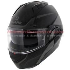 Image of Shark EVO-GT Encke Matt Black Anthracite Motorcycle Flip Up Helmet - Size XS