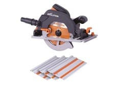 Image of Evolution R185CCSX Circular Track Saw Kit 185mm 1600W 240V EVL185CCSXP
