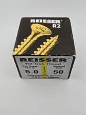 Image of Reisser R2 Woodscrews 5.0 x 50mm – Box of 200 – Yellow Tropicalised PZ2