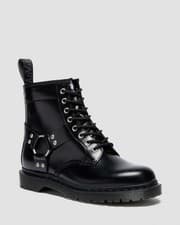 Image of Dr. Martens 1460 HARNESS 8 Hole Boots Black Unisex SIze M8 -W9
