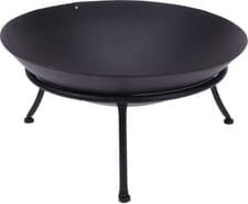 Image of Large 48Cm Cast Iron round Metal Fire Pit | Garden Fire Bowl, Outdoor Brazier |