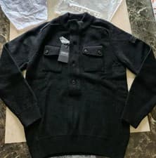 Image of new RRP £169 mens BARBOUR WOOL sweater jumper knitwear half zip size M b1