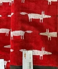 Image of New Scion Mr Fox 10th Anniversary Christmas Red Bath Towel  