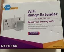 Image of NETGEAR N300 WiFi Range Extender (EX2700) Booster Repeater - White boxed
