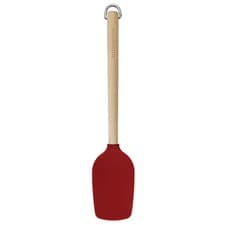 Image of KitchenAid Birchwood Spoon Spatula with Silicone Head Red