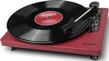 Image of ION Audio Compact LP Red 3-Speed Turntable with USB Digital Conversion