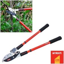 Image of Telescopic Ratchet Anvil Loppers Garden Tree Branch Pruner 30" Extendable Handle